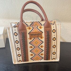 Wrangler Tan and Cream Tote Bag